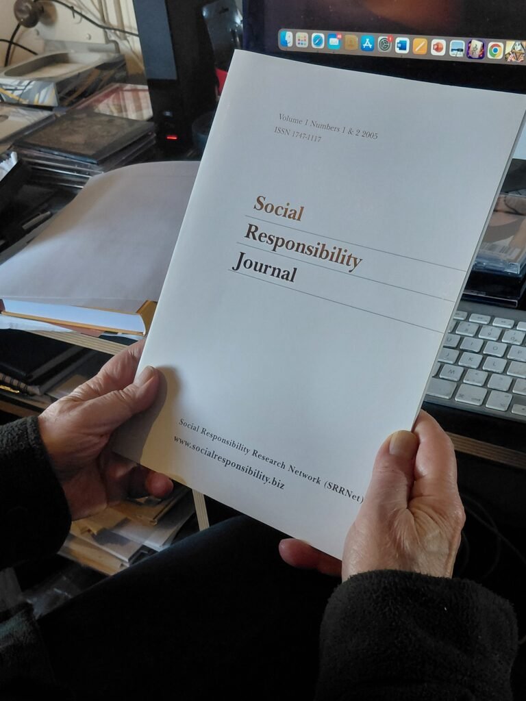 Social Responsibility Journal Founder - Celebrating a Birthday and History The very first issue of SRJ - N.B. - The website address mentioned on the cover page has changed to WWW.SRRNet.org